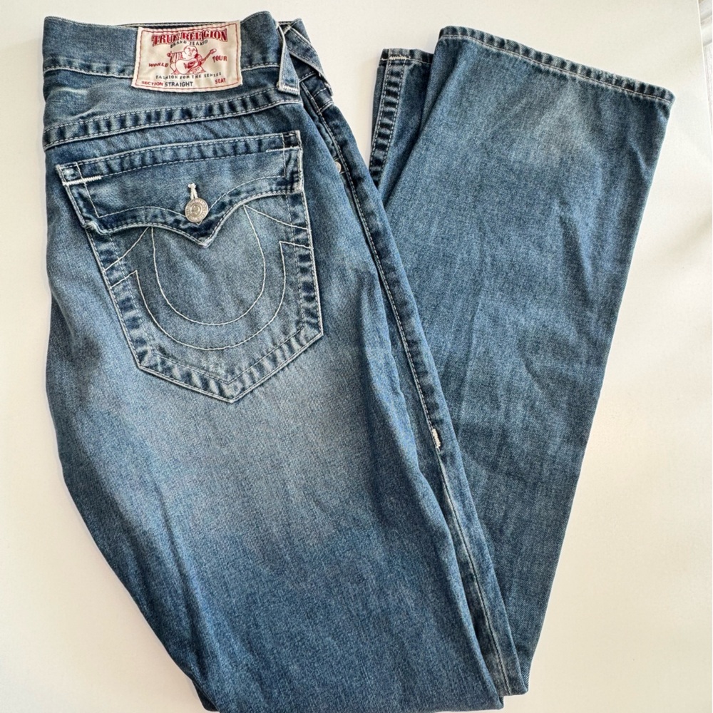 Men’s True Religion basic Straight WFLPS Natural Casual Premium Jeans